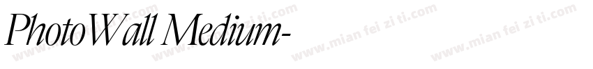PhotoWall Medium字体转换